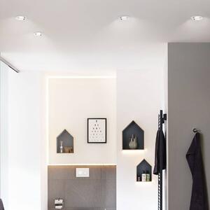 Paulmann Nova LED-vstavaný bodový svietidlo, stmievateľné, IP65, biela, Biela / opálová, Obývacia izba / jedáleň, Hliník, Moderný, Zapustené stropné svietidlo
