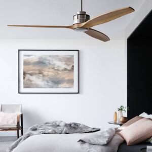 Stropný ventilátor Beacon Airfusion Akmani, tichý, teak/chróm