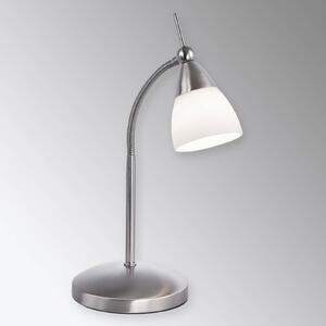 Stolná lampa Paul Neuhaus Pino, sivá, 45 cm, stmievateľná, G9, Hliník / sivá / zinok, Obývacia izba / jedáleň, kov, Moderný, Stojacie svietidlo