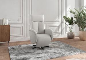 RELAXAČNÉ KRESLO, koža, svetlosivá Sit & More - Online Only obývacie izby, Online Only