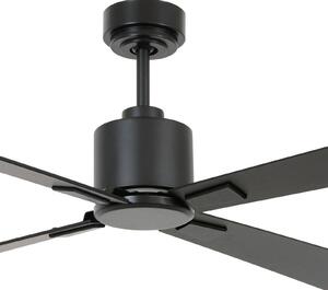 Stropný ventilátor Beacon Airfusion Climate DC, čierny, tichý, Čierna, Obývacia izba / jedáleň, Drevo, Moderný