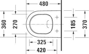 Duravit D-Neo súprava misa + pomaly padajúca doska závesné bez splachovacieho kruhu biela 45870900A1