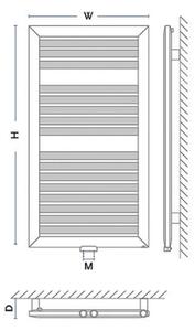 Gorgiel Dizajnový radiátor kúpeľňový ALLIUM ALL, 1000 x 550, 532W, 10115141646601