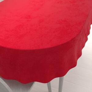 Biante Zamatový oválny obrus Velvet Prémium SVP-051 Sýto červený 120x140 cm