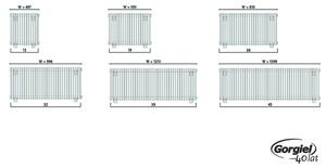 Gorgiel Dizajnový radiátor IBERIS H AIB H, 450 x 400, 359W, 10115142074101