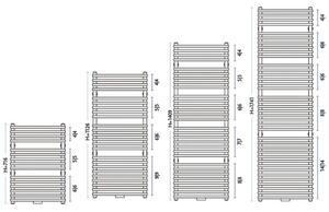 Gorgiel Kúpeľňový radiátor MARS AR2, 700 x 600, 579W, 10141136001101