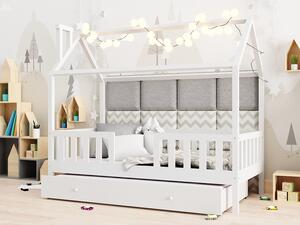 Detská posteľ domček Alfie 5 s prístelkou - 120 x 200 - biela
