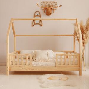 Domčeková posteľ Bianco duo 90 x 190 cm - prírodná borovica / vysoké nôžky
