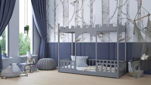 Masívna detská posteľ Dragon 1 - 90 x 190 cm - sivá