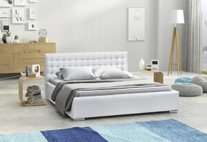 Čalúnená posteľ TYP 19, 180x200, biela