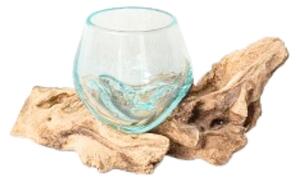 VÁZA, drevo, sklo, 8 cm Ambia Home - Vázy