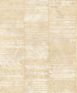 Luxusná béžová geometrická vliesová tapeta, 57402, Aurum II, Limonta