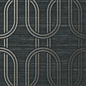 Luxusná čierna vliesová tapeta geometrický vzor, 120860, Indulgence, Graham Brown Boutique