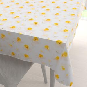 Biante Teflónový obdĺžnikový obrus TF-137 Narcisky na bielom 50x100 cm