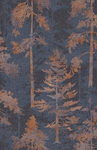 Modro-hnedá vliesová tapeta, les, stromy, 121427, New Eden, Graham&Brown Premium