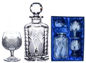 Onte Crystal Bohemia Crystal ručne brúsený set na brandy a rum Exclusive 1+2
