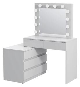 Bestent Toaletný stolík s LED zrkadlom Nicole White