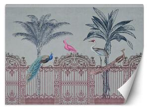 Fototapeta Vtáky pri ružovej bráne - Andrea Haase Materiál: Vliesová, Rozmery: 200 x 140 cm