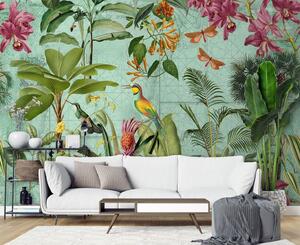 Fototapeta Vtáky v tropických listoch - Andrea Haase Materiál: Vliesová, Rozmery: 200 x 140 cm