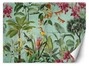 Fototapeta Vtáky v tropických listoch - Andrea Haase Materiál: Vliesová, Rozmery: 200 x 140 cm