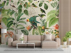 Fototapeta Zelené vtáky v trópoch - Andrea Haase Materiál: Vliesová, Rozmery: 200 x 140 cm