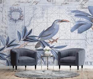 Fototapeta Vták na modrom pozadí - Andrea Haase Materiál: Vliesová, Rozmery: 200 x 140 cm