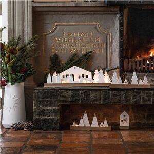 Porcelánový svietnik vianočná dedinka
