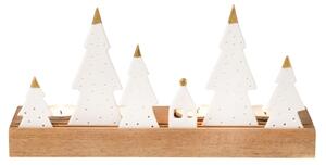Porcelánový svietnik vianočný les