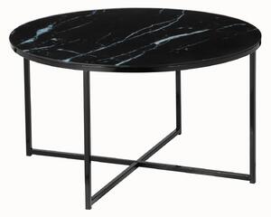 KONFERENČNÝ STOLÍK, čierna, kov, sklo, 80/45 cm Livetastic - Stolíky do obývačky, Online Only