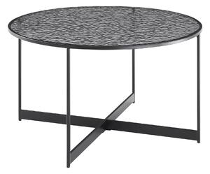 KONFERENČNÝ STOLÍK, čierna, kov, sklo, 80/80/45 cm Livetastic - Stolíky do obývačky, Online Only