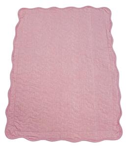 Prehoz bavlnený Deluxe jednofarebný Svetlo ružový TiaHome - 220x240cm + 2ks 50x70cm