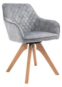 STOLIČKA S PODRÚČKAMI, zamat, sivá MID.YOU - Stoličky, Online Only