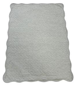 Prehoz bavlnený Deluxe jednofarebný Svetlo sivý TiaHome - 140x220cm + 1ks 50x70cm
