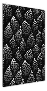Vertikálny foto obraz fotografie na skle Čierno-biele bodky