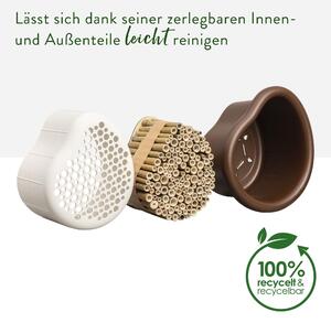 Elho Organický hotel pre včely, 25 cm - Hotel pre hmyz vyrobený z recyklovaného plastu