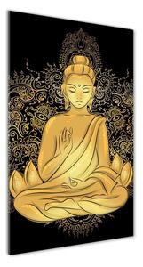 Vertikálny foto obraz sklenený Buddha a mandala
