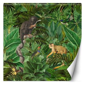 Fototapeta Zvieratá na pozadí zelených listov - Andrea Haase Materiál: Vliesová, Rozmery: 100 x 100 cm