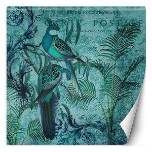 Fototapeta Modré vtáky na vetvách - Andrea Haase Materiál: Vliesová, Rozmery: 100 x 100 cm