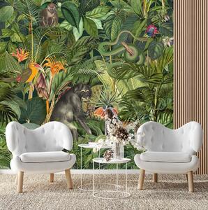 Fototapeta Zvieratá džungľa zelené listy - Andrea Haase Materiál: Vliesová, Rozmery: 100 x 100 cm