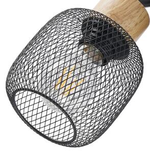 Brilagi - Bodové svietidlo BASKLITE 3xE27/15W/230V drevo/čierne