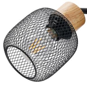 Brilagi - Stojacia lampa BASKLITE 3xE27/15W/230V drevo/čierna