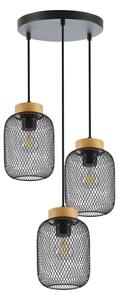 Brilagi - Luster na lane BASKLITE 3xE27/15W/230V drevo/čierna