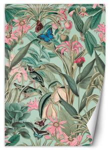 Fototapeta Ružové kvety na pozadí zelených listov - Andrea Haase Materiál: Vliesová, Rozmery: 100 x 140 cm