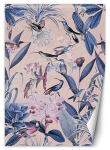 Fototapeta Modré kvety vtáky príroda - Andrea Haase Materiál: Vliesová, Rozmery: 100 x 140 cm