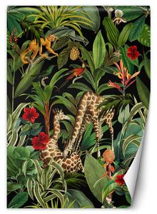 Fototapeta Zvieratá na pozadí zelených listov - Andrea Haase Materiál: Vliesová, Rozmery: 100 x 140 cm