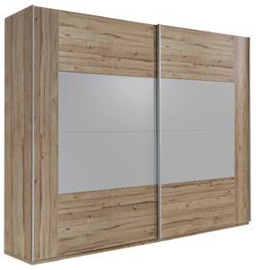 SKRIŇA S POS. DVER. – HOR.VED, sivá, dub artisan, 270/210/61 cm Ti'me - Skrine