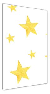 Vertikálny foto obraz sklenený Žlté hviezdy