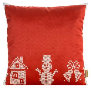Metráž VIANOČNÁ OBLIEČKA NA VANKÚŠ NOEL 01 45X45 B+ČER