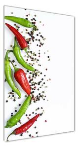 Vertikálny foto obraz sklenený Chilli papričky