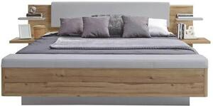 POSTEĽ S NOČNÝMI STOLÍKMI, 180/200 cm, sivá, dub artisan Ti'me - Postele
